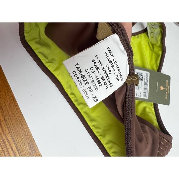 NWT Agua De Coco Brown Hot Pants Bikini Bottom Sz. XS - Picture 10 of 11